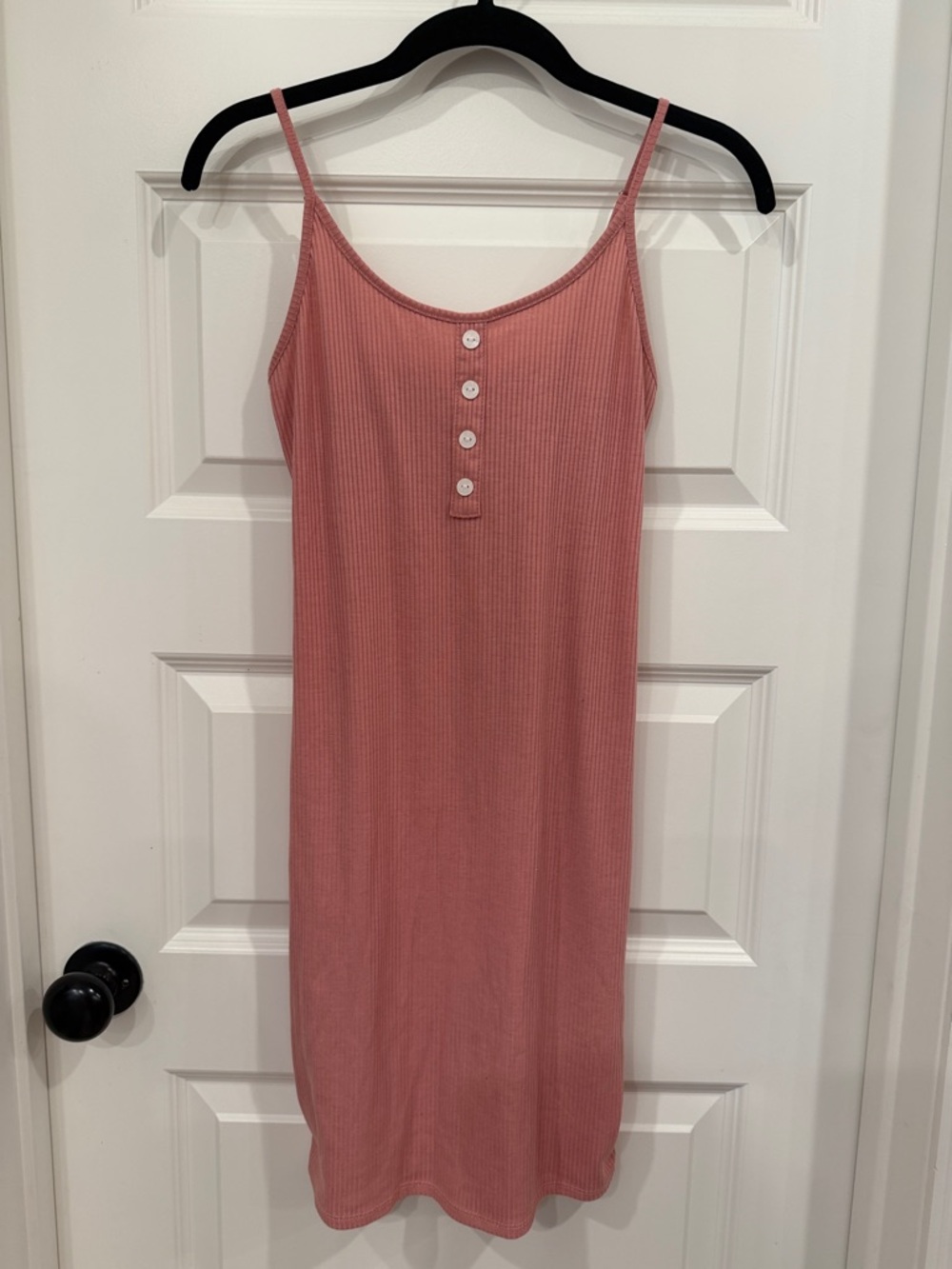 Pink Lily Ribbed Mini Dress in Dusty Rose